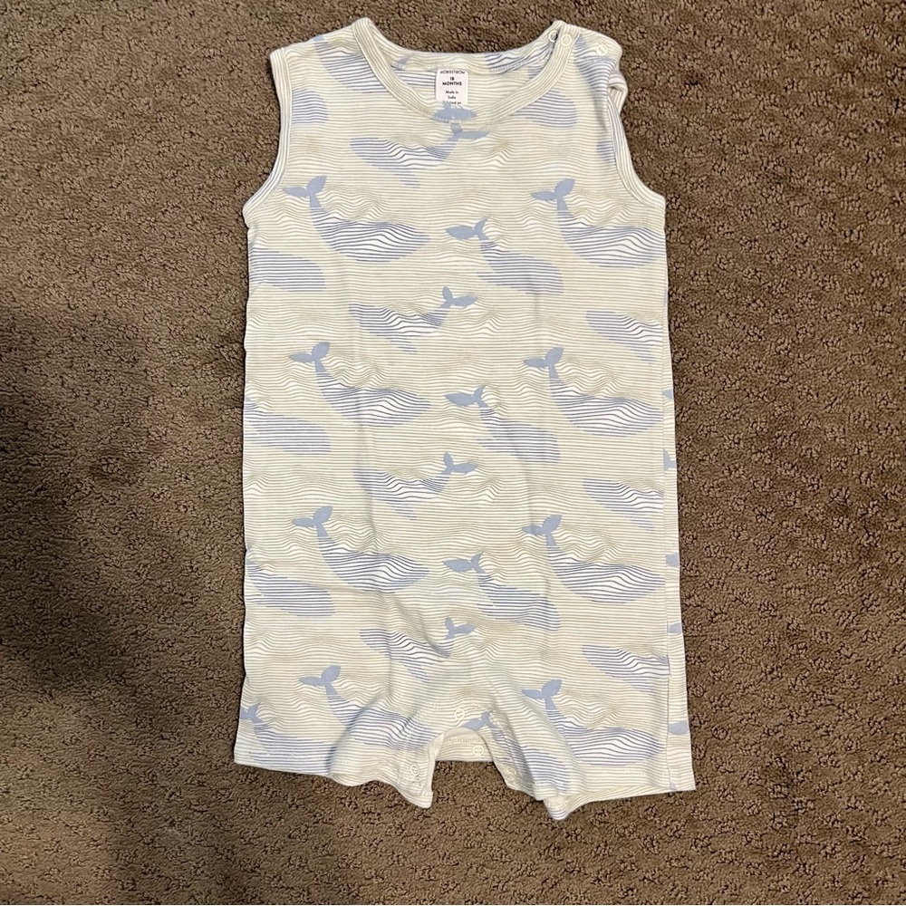 Nordstrom Blue and White Cloud Sleep Sack